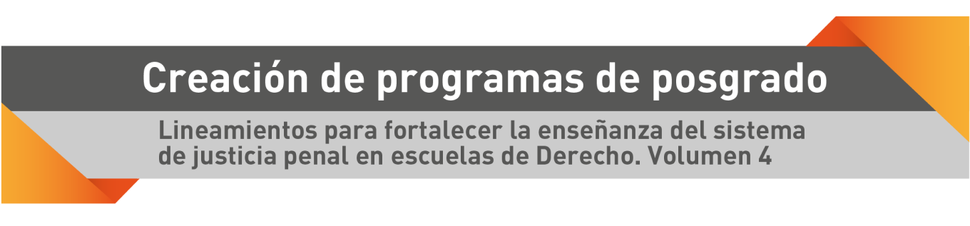 Creación de programas de posgrados. Lineamientos para fortalecer la enseñanza del sistema de justicia penal en escuelas de Derecho. Volumen 4